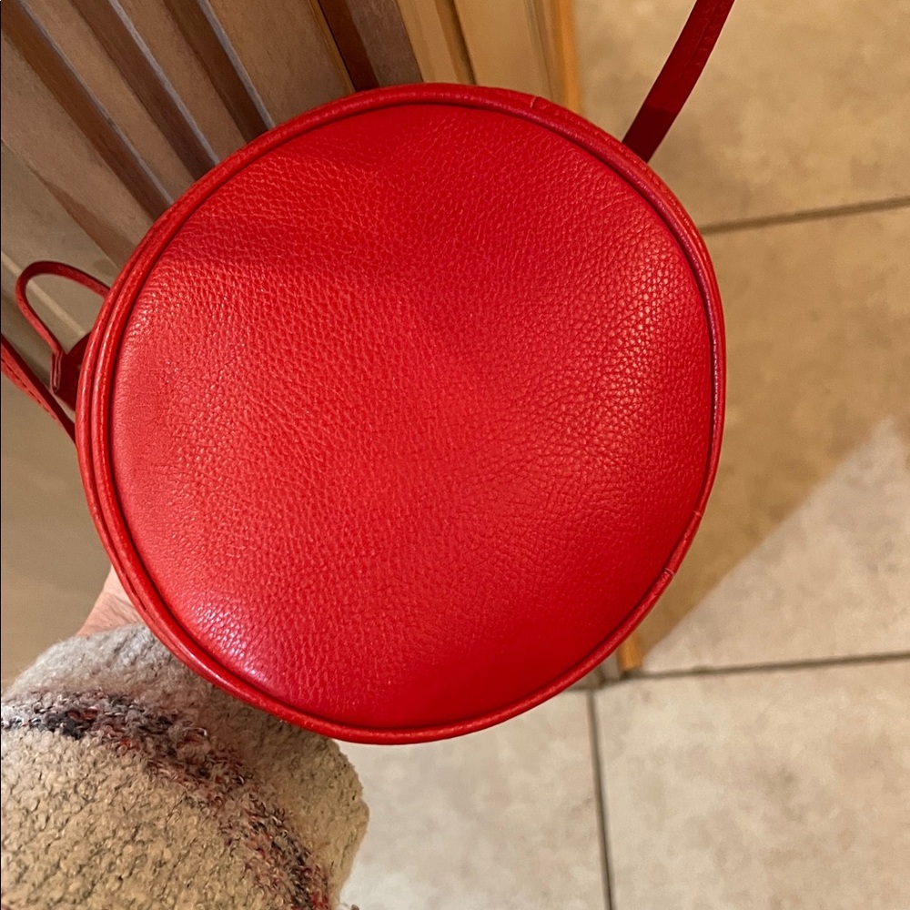Furla Vibrant Red Leather Crossbody Bag EUC LOOKS NEW!  Beautiful! - Picture 14 of 15